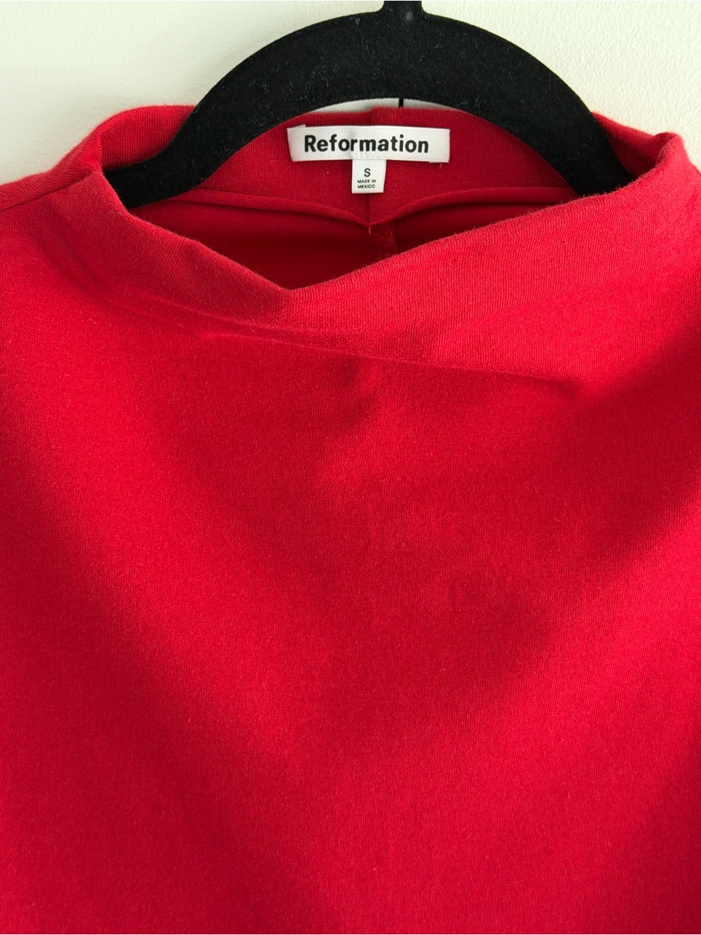 Reformation Lindy Knit Ruched Crop Top in Lipstick Red - Size Small - Picture 8 of 16